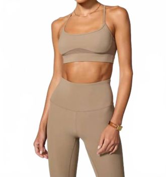 MPG Sport Sculpt Cross Back Bra In Caribou