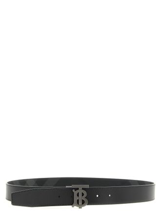 Burberry Reversible Monogram Buckle Belt - Black