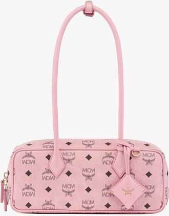 MCM Small Aren East West Shoulder Bag in Visetos in Soft Pink at Nordstrom