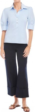 Fifteen Twenty Camden Henley Top In Light Blue