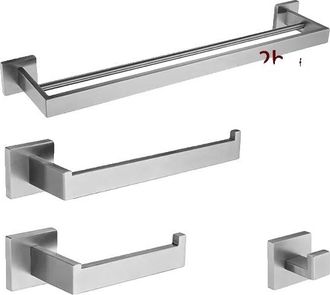 OEM Accesorios De Ba&ntilde;o, Toallero De Acero Inoxidable, Portarrollos De Papel Higi&eacute;nico, Kit De 4 Piezas De 600 Mm Y 2 Bares
