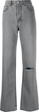 Zadig&Voltaire distressed straight-leg jeans - women - Cotton - 27 - Grey