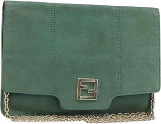 Fendi Pre-owned Mini Bags, female, Green, Size: ONE SIZE Pre-owned Vintage Mini Shoulder Bag