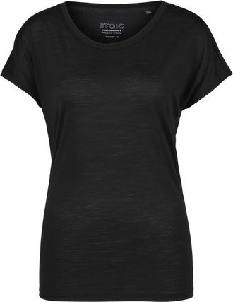 Stoic MerinoChill MMXX. G&ouml;teborg Loose Tee Merinoshirt f&uuml;r Damen | schwarz