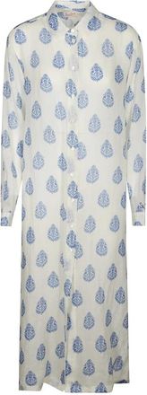 MC2 Saint Barth Adeline Linnen Jurk voor Zomerse Dagen - Dames - Shirt Kleedjes - Veelkleurig - Xs/S - Linnen - Kleedjes