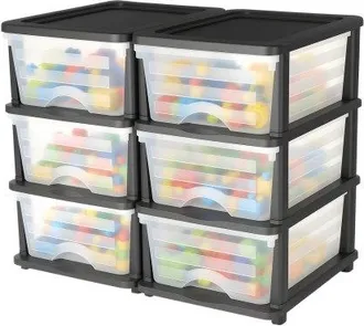 OEM Cajonera De Almacenaje De Pl&aacute;stico, Unidad De Almacenamiento Con 3 Cajones Transparentes, Torre De Ordenaci&oacute;n Para Suministros Y Documentos De Oficina