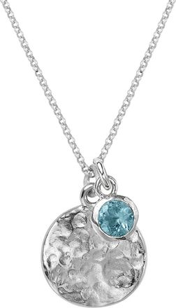 Dower & Hall Mens Disc & 5mm Blue Topaz Array Pendant