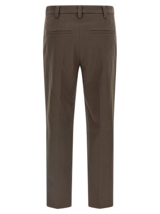 Brunello Cucinelli Womens Brown Cotton Casual Pants