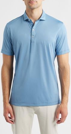 Johnnie-O Birdie Classic Fit Performance Polo in Carbon Fiber at Nordstrom, Size Xx-Large