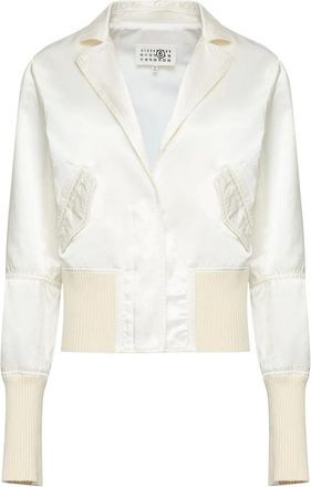 Maison Margiela Bomber con finitura satinata - Bianco