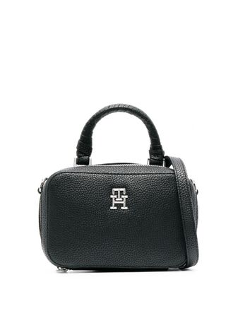 Tommy Hilfiger Borsa a tracolla Emblem con placca monogramma - Nero