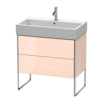 Duravit Duravit Xsquare Vanity Unit Vertical 78,4x 46,0 Cm, 2 Cajones, Para Lavabo Vero Air 235080, Color (frente/cuerpo): Perla De Albaricoque Laca De Alto B