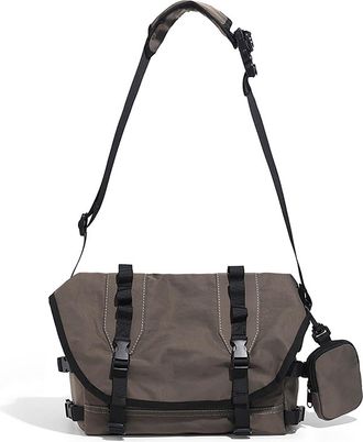 Generic Unisex Outdoor Crossbody Bag, Shockproof And Durable Storage Bag, Shoulder Bag with Side Pockets, Suitable for Storing Various Small Items(Dark Gray,3