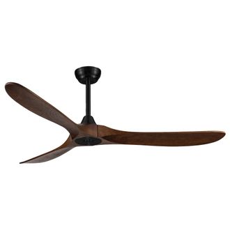 Sulion Ventilador de techo silencioso de madera 3 palas 152cm