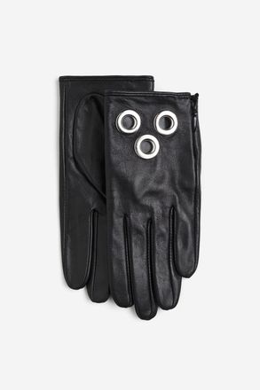 H&M Lederhandschuhe - Schwarz
