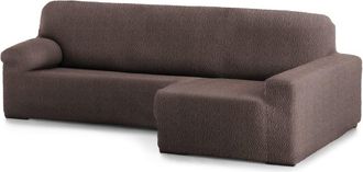 Eysa Funda de sofá chaise longue elástica derecha marrón 250 - 360 cm