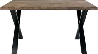 Moloo Mesa de comedor para 4 personas 140 cm en roble ahumado macizo