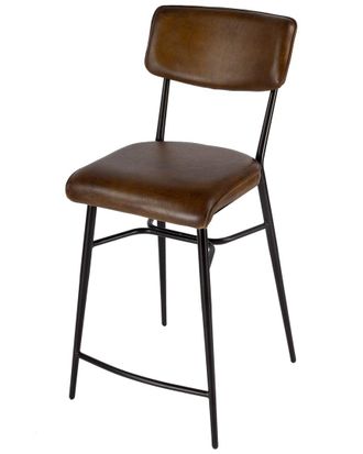 Butler Specialty Company Odessa 26In Square Leather Counter Stool