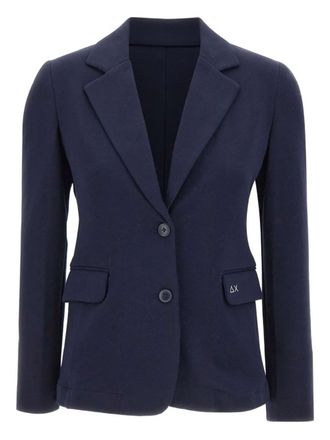 Sun 68 notched-lapels two-button blazer - women - Cotton/Polyester - M - Blue