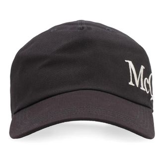 Alexander McQueen Logo Baseball Cap - Heren - Petten - Zwart - S - Katoen - Accessoires