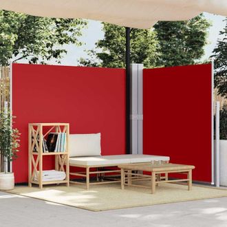 vidaXL Toldo Lateral Retr&aacute;ctil Rojo 180x600 Cm Vidaxl