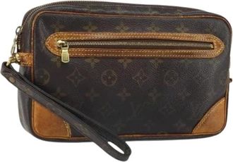 Louis Vuitton Pre-owned Clutches, female, Brown, Size: ONE SIZE Pre-owned Canvas Clutch
