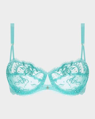 Lise Charmel Princesse Iris Floral-Embroidered Demi Bra