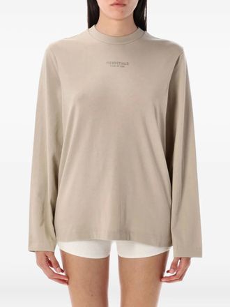 Fear of God T-shirt met logoprint en lange mouwen - Beige