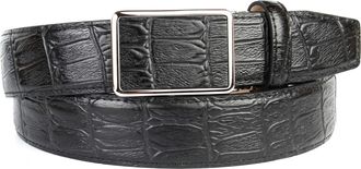 Anthoni Crown Mens Automatic Leather Belt, Black, 90