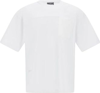 Herno Compact Jersey And Nylon Maestro T-shirt - Heren - T-shirts - Wit - S - Nylon - Tops