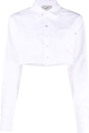 Coperni Womens Cropped Cotton Shirt