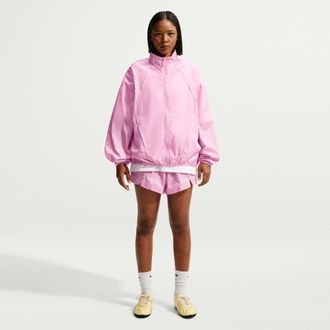 Nike Womens Nike Sportswear Loose Mid-Rise Repel Woven Shorts in Pink | IQ3871-621