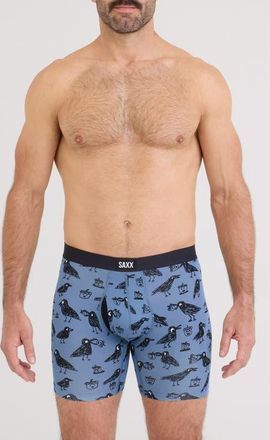 Saxx Vibe Xtra Soft Comfort Boxer Briefs in Protect The Nuts-Blue Horizon at Nordstrom, Size Xx-Large