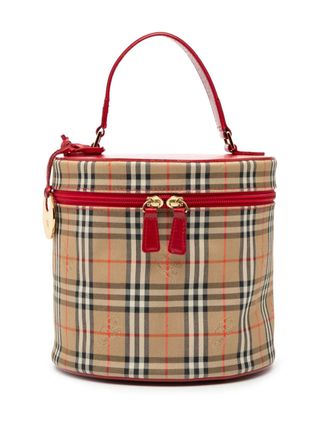 Burberry 20th Century Haymarket Check Canvas vanity bag - Brown
