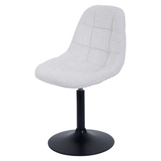 Hhg [nunca Usado] Silla De Comedor Hhg-893, Silla De Cocina Silla Giratoria, Acero Mvg Tela/textil Chenilla (465g/m&sup2;), Crema