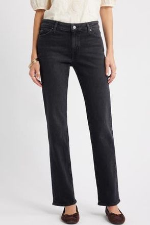 Treasure & Bond Mid Rise Straight Leg Jeans in Black Wash at Nordstrom Rack, Size 25
