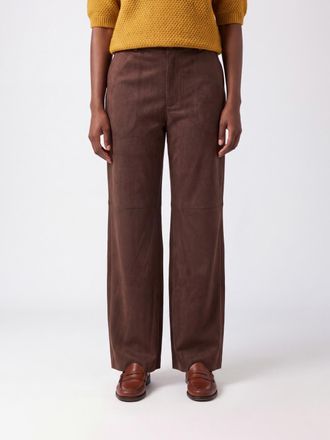 Eleh High-Waisted Sueded Faux Leather Palazzo Trousers with Belt Loops