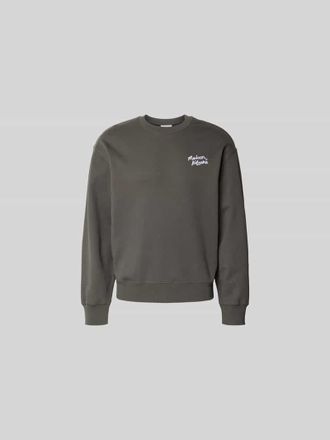 Maison Kitsun&eacute; Sweatshirt aus Baumwoll-Mix in Anthrazit, Gr&ouml;&szlig;e XL