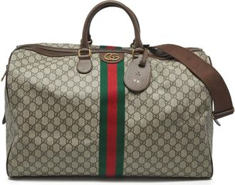 Gucci Savoy duffeltas met monogramstreep - Beige