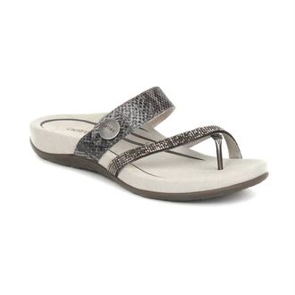 Aetrex Womens Izzy Sandal In Pewter