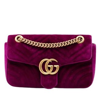 Gucci Pre-owned Cross Body Bags, female, Purple, Size: ONE SIZE Pre-owned Vintage Quilted Shoulder Bag
