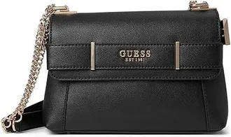 Guess Anadela Covertible Crossbody Flap Cross Body Womens Handbags Black, Polyester/Polyurethane