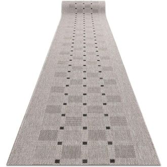 RugsX Rugsx - Runner sizal floorlux design 20079 silver / black 70 cm beige 70x590 cm