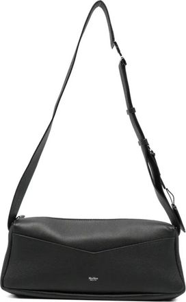 Max Mara Tassen, Dames, Zwart, ONE Size, Leer, Skippers Leren Schoudertas