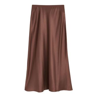 By Malene Birger Rokken, Dames, Bruin, S, Polyester, Elegante Karaf Maxi Rok