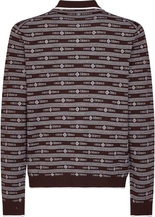 Casablanca Mens Polo Shirt Wool Knit Brown T-shirts And Polos