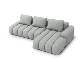 CXL by Christian Lacroix Sofá cama esquinero con baúl 4 plazas tejido estructural gris claro