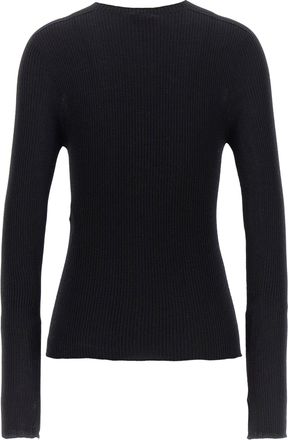 Lanvin Ribbed Cashmere Blend Sweater - Black