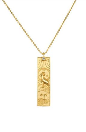 Satya Jewelry Story of Zodiac Necklace in Aries at Nordstrom