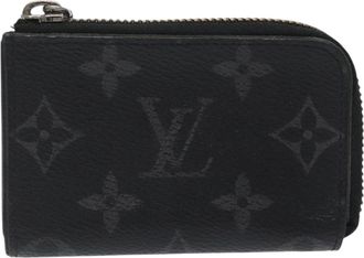 Louis Vuitton Porte Monnaie Jour Black Canvas Wallet (Pre-Owned)